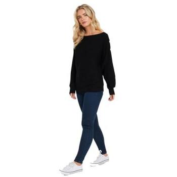 Size 10/12 Black Button Sleeve Knit