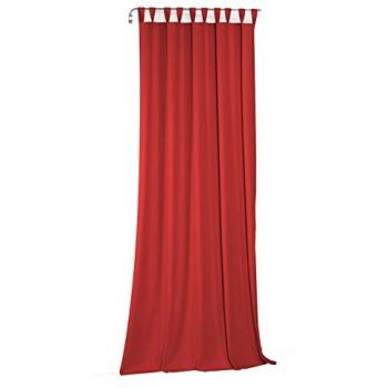 Wirth Red Jacquard Curtain Panel 132 cm Width 225 cm Drop
