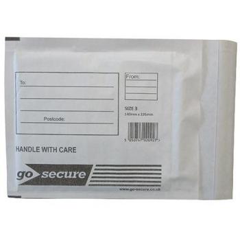 GoSecure Bubble Film Envelope Size 3 Pk100 White
