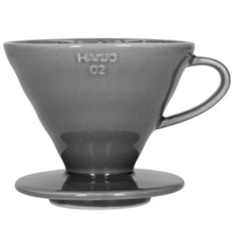 Grå V60‑02 keramisk kaffedroppare