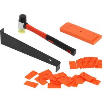 Flooring Installation Toolset: Tapping Block + Spacers + Rubber Hammer