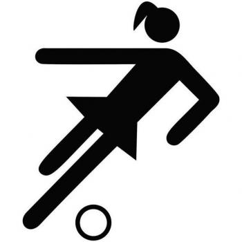 K&L Wandaufkleber Frauenfußball für Kinder