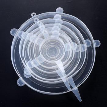 6pcs Microwave Safe Silicone Lids