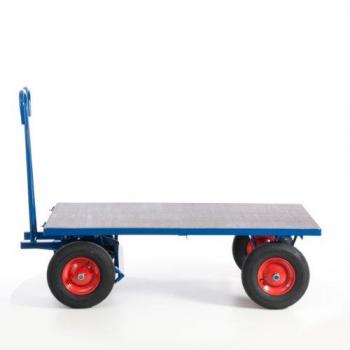 Chariot à main, sans bordures, 1600 x 800 mm, roues gonflables