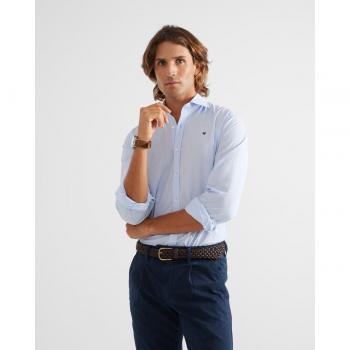 Silbon Camisa Ligera Cuadros Azul Cielo