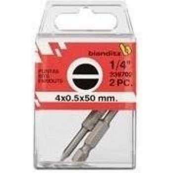 1/4 Flat Screwdriver Bit Set (2 pcs) 8 x 1.2 x 50 mm