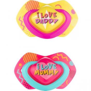 Canpol Neon Love C Schnuller 18m+ Pink 2 Stück
