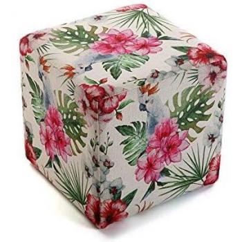 Tabouret Pouf Couleur Pastel Éclat Floral