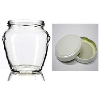 Vetro Orcio 106 ml, da Avir, Confezione da 24 Barattoli, Perfetto per Conservare Marmellate e Confetti, Con Tappo