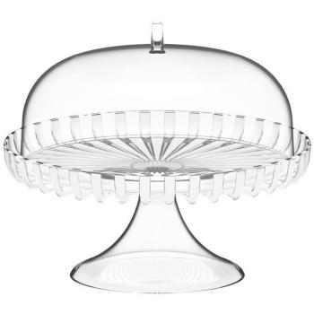 Gâteau à plat 31 cm avec dôme H16 Transparent Dolce Vita