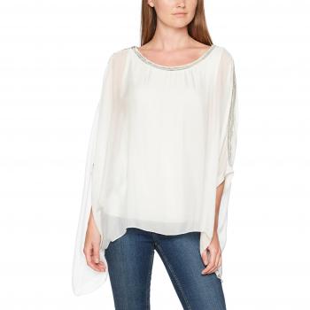 Regular Fit Cartoon-Bluse für Damen – Artikel 8934/7267 – Größe 36 (Hersteller S) – Weiß Bright White 1000