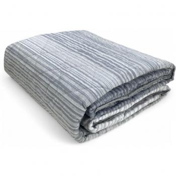 Tenture Légère à Rayures Grey Kot – Saison Printemps-Été – 100 % Coton – Sans allergènes – Confectionnée en Italie – 260×270 cm
