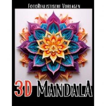 3D Mandala Malbuch Black & White