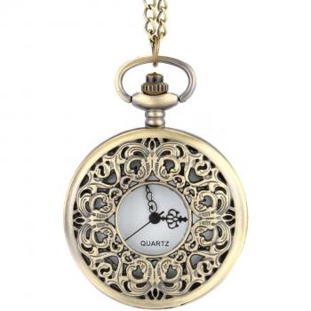 Vintage Quartz Zakhorloge met Ketting