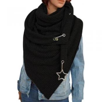 Fall/Winter Warm Scarf for Women with Button Detail