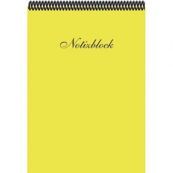Blanko Notizblock DINA4 in limone