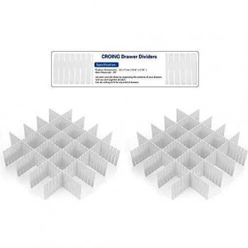 16 Count White Drawer Separators by CROING