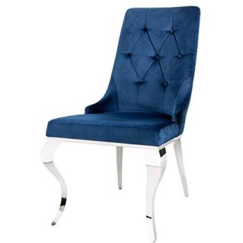 Riess-ambiente Stuhl MODERN BAROCK royalblau Samt