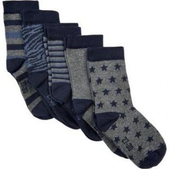 Minymo Baumwollsocken 5er Pack Hellgrau