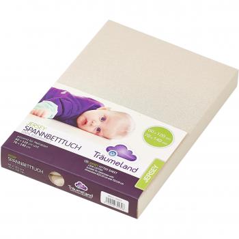 Coprimaterasso 75 x 100 cm Beige in Jersey