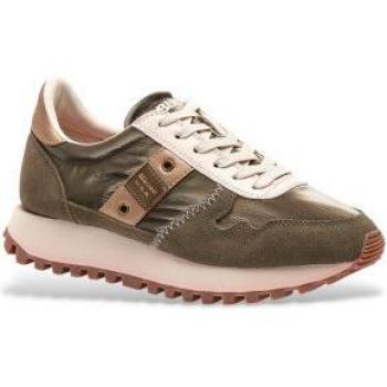 Blauer Sneaker US Beige Chiaro con Dettaglio Marrone Oliva