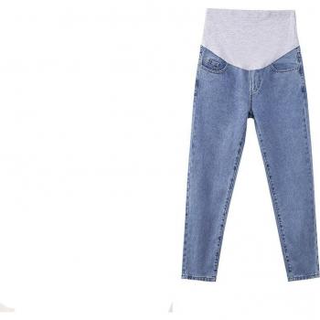 Jeans bébé haute taille denim ample pour femme enceinte