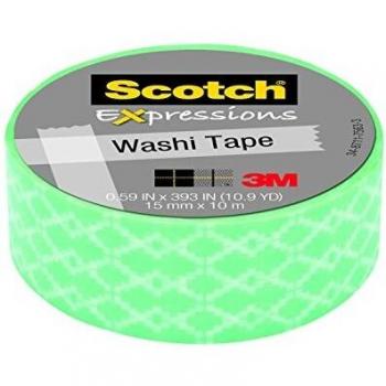 Scotch Cinta Decorativa Washi Tape Azul Rombos 15 x 10m