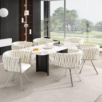 Soggiorno Luxe Modfu – Beige e Argento