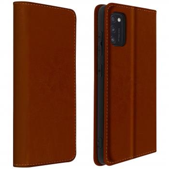 Custodia Avizar Galaxy A41 pelle, porta carte, stand integrato – Tinta Camel