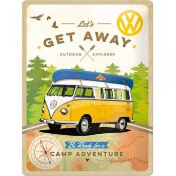 Plaque Métal VW Partons 30x40 cm
