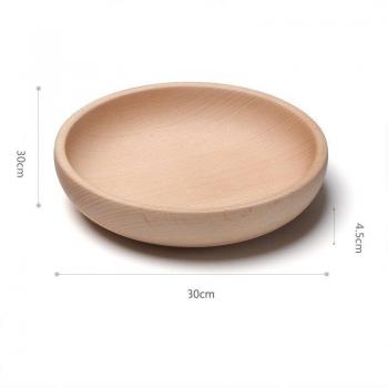 Round Wood Food Storage Tray
