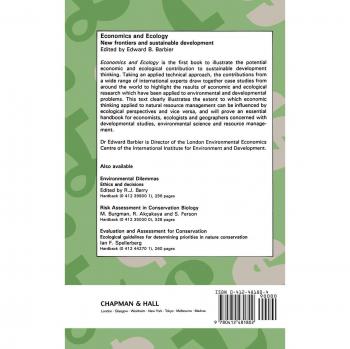 Economics and Ecology: New frontiers and sustainable development