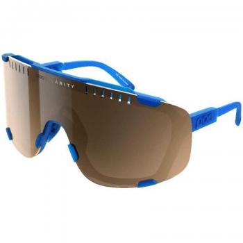 POC Devour Sonnenbrille Blau mit Clarity Trail Braune Verspiegelte Linsen