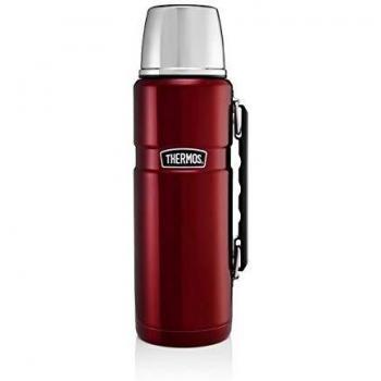 Thermos Stainless King Flask, Cranberry Red, 1.2 L 184803, Thermos Drinks Flask,