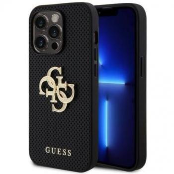 Guess Black Perforated Glitter Case for iPhone 15 Pro Max
