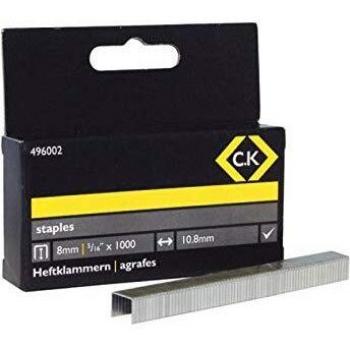 C.K 496002 Staples 10.5mm Wide x 8mm Deep (Box of 1000)