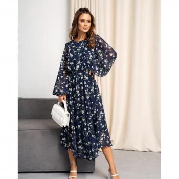 Rochie din sifon midi ISSA Plus
