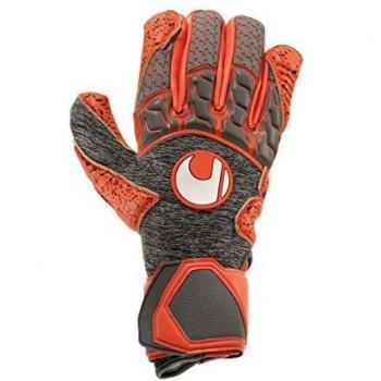 Uhlsport Adult Aerored Supergrip Handgummi für Torhüter – Grau/Fluo Rot, 8