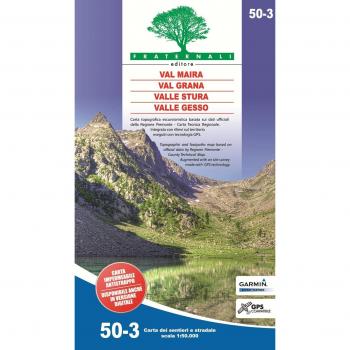 Carta n. 50.3. Val Maira, Grana, Stura e Gesso. Carta dei sentieri e stradale 1:50.000
