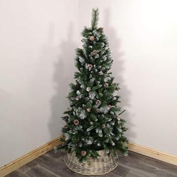 Albero di Natale Kaemingk Norwich 210 cm Pino Smerigliato Bianco/Verde