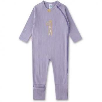 Giraffen-Schlafoverall in Violett von Sanetta