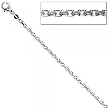JOBO Ankerkette 925 Sterling Silber rhodiniert 2 mm 60 cm