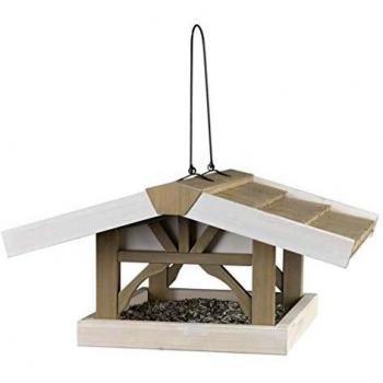 Trixie Natura Vogelvoederhuis grijs/wit 46x22x44cm