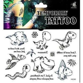 Dinosaurier Tatoo Blatt 1 Stück