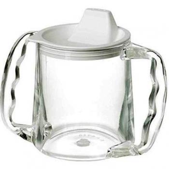 Tasse en plastique Homecraft avec poignées profilées faciles à saisir pour personnes avec une faible préhension