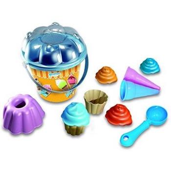Adria 18 cm Beach Toys Eimer Set mit 2 Eis Zapfen