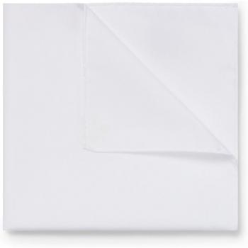Italian Crafted BOSS White Pocket Square – Easy Iron, One Size