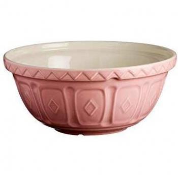 Mason Cash Pink Chip Resistant Earthenware Mixing Bowl, 24 cm (2.7 Liter)