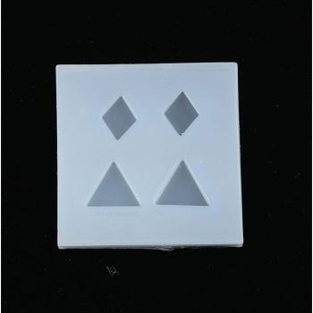 Molde de Silicona Triángulo Rombado Blanco – 49 mm (1 ¾”) – Paquete 2 piezas
