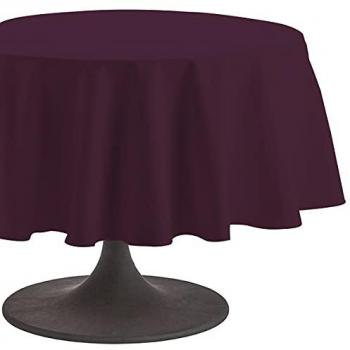 Coucke Nappe carrée aubergine traitée Teflon – 180 × 180 cm